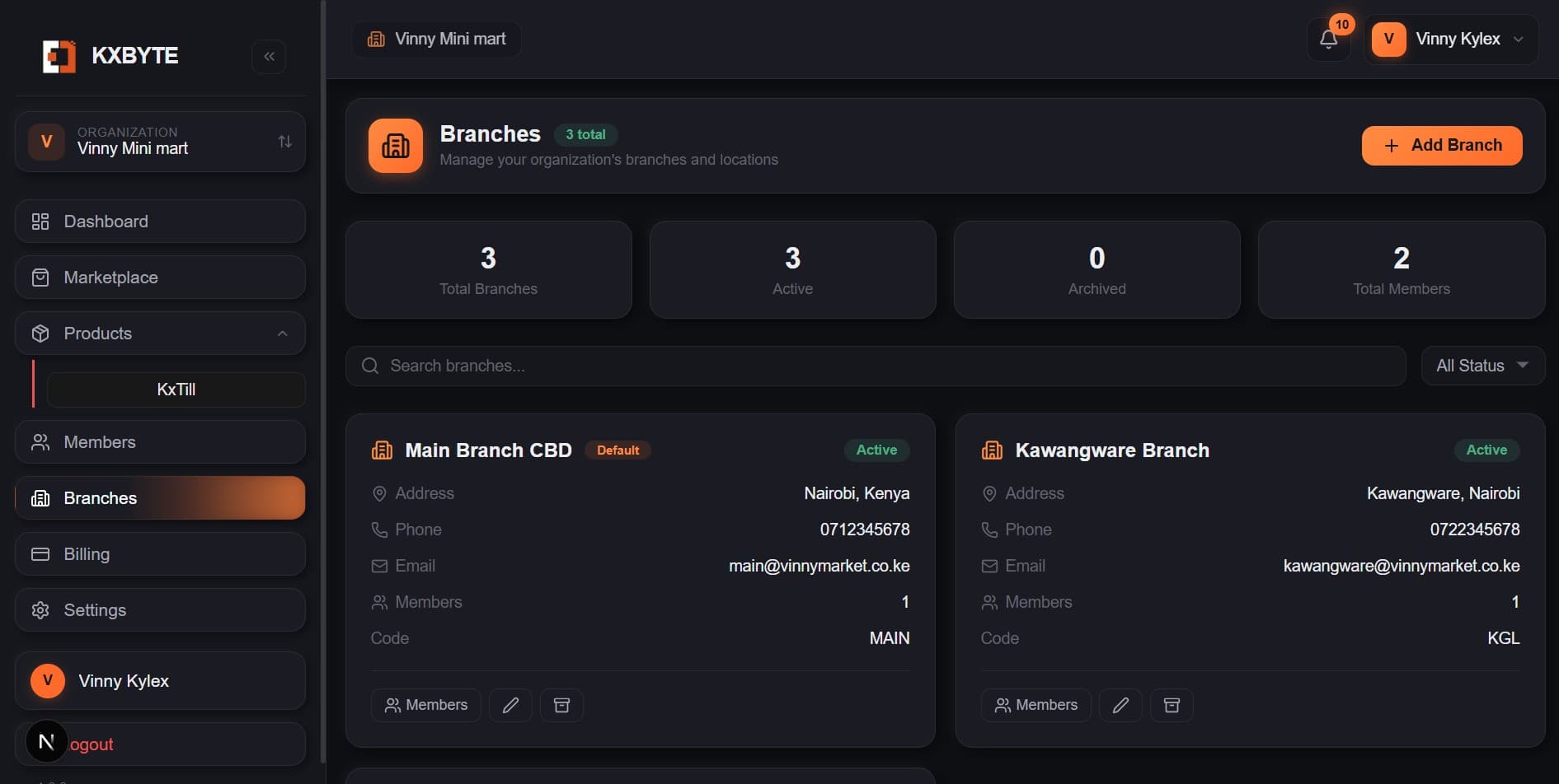 KXBYTE Suite dashboard analytics